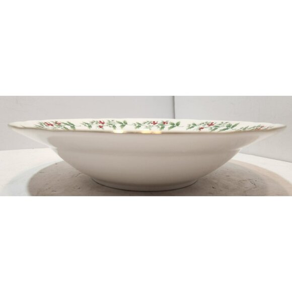 Gibson Housewares  Christmas Charm Delight Holly Berry 9" Serving Bowl - Picture 7 of 8